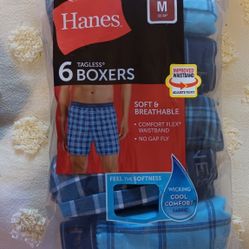 New Men's 6 Pack  Boxers .nice For Christmas .size M