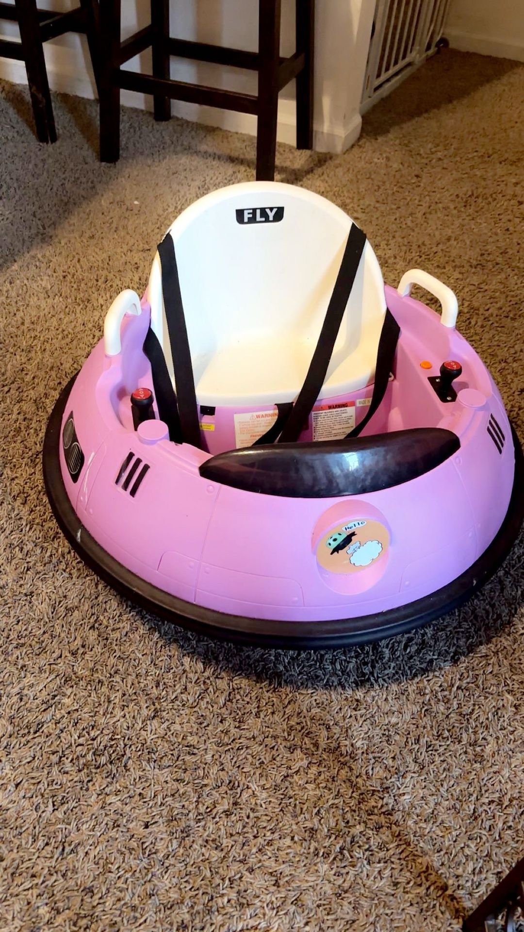 Pink bumper car
