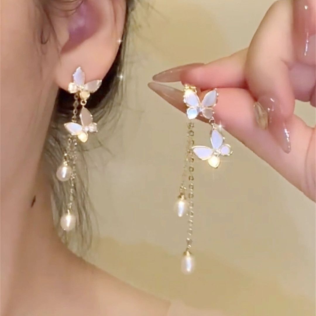 Butterfly pearl tassel