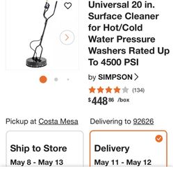 Pressure Washing Surface Cleaner