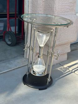 Unique End Table (hour glass design)