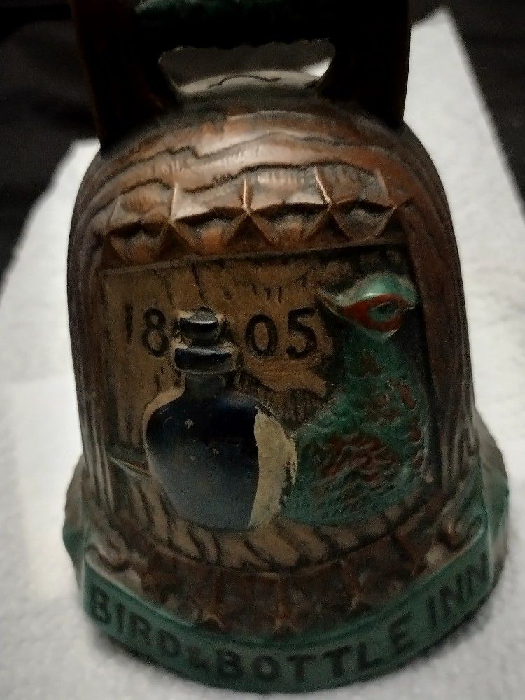 Vintage 1805 Bird And Bottle Club Ceramic Bell #C7853