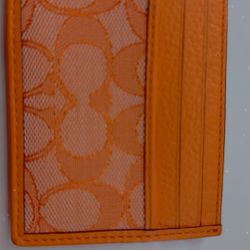 Coach Orange Card Holder 
