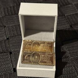 10K XXL $ Bill Earrings