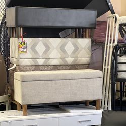 New Ottomans W/ Storage $69 Your Choice 