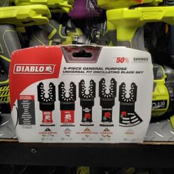 Diablo 5 Piece General Purpose Universal Fit Oscillating Blade Set 
