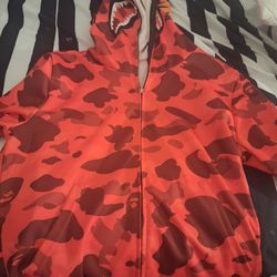 Women's Red  Bape Hoodie Size Small