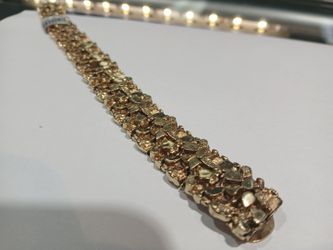 14k gold nugget bracelet  81.7g