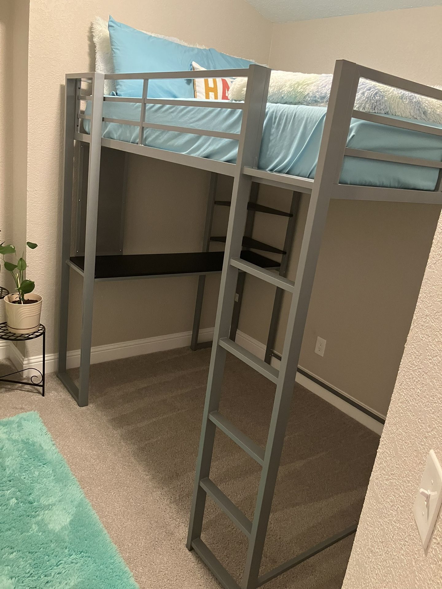 Loft Bed Full With Desk Underneath 