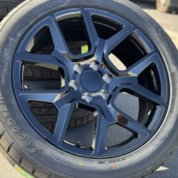 22” Wheels Rims Ram Tahoe Silverado Sierra Yukon Escalade tires Denali