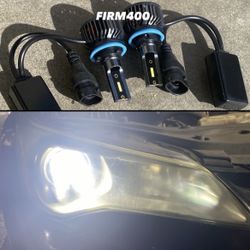 H11 6K BRIGHT WHITE 16000 LUMENS CSP CHIP LED LIGHTS $40