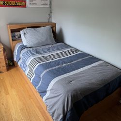 Twin Captain’s Bed With Head Board Bookcase