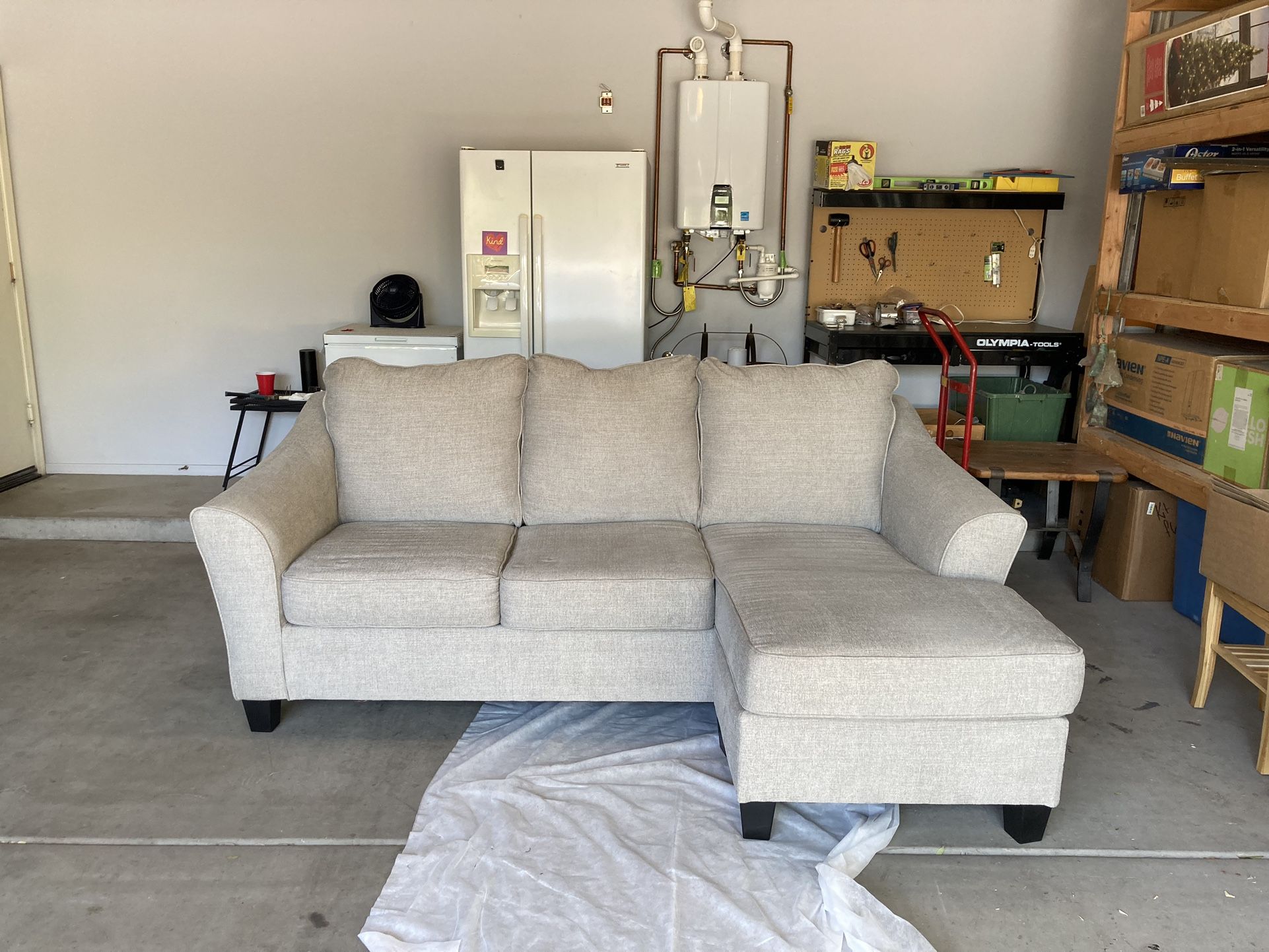 Chaise Sofa, Matching Chair & Ottoman