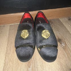 Black Velvet Elanroman Loafers
