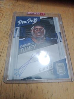 Kadarius toney new York Giants rookie card pen pals autograph