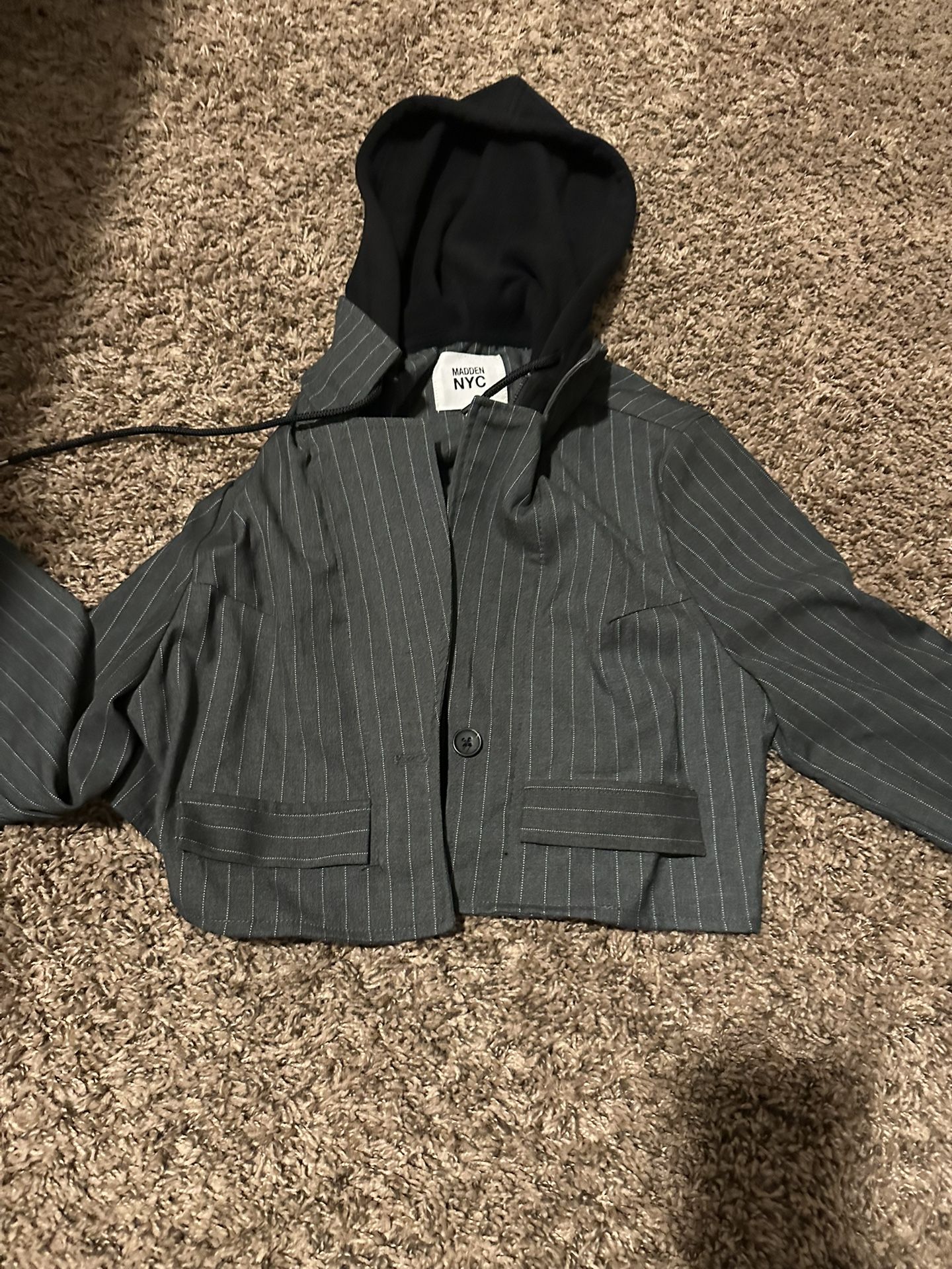 Cropped Blazer Hoodie