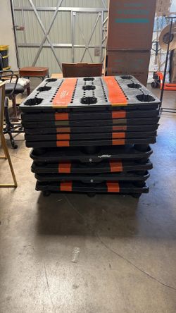 Free Pallets, 10 Nestable Poly Plastic, 3 Wood