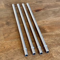 Wide Stainless Steel Straws for Travel Tumblers / Smoothies / Iced Coffee