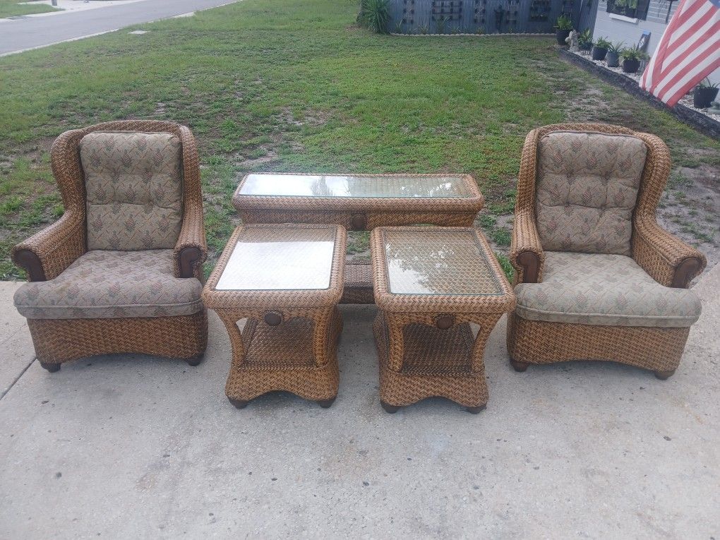 Boho Rattan Patio Set 