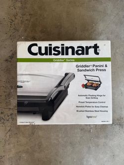Cuisinart Griddler Panini & Sandwich Press GR-1 – Brand New