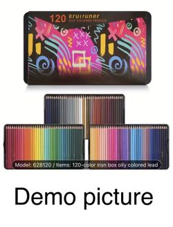 120 Brutfuner Oil-Base Square Barrel Colored Pencils