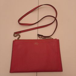 Vince Camuto NY Women's Pebbled Crossbody Red Evening Bag.