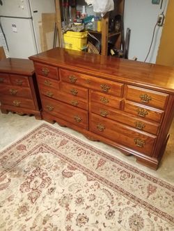 Complete bedroom suit bed is a full or queen size