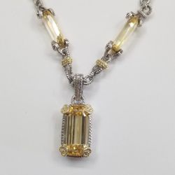 Necklace Sterling Silver and 18kt. Gold 