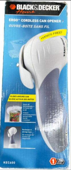 Black & Decker KEC600 Cordless Can Opener, White
