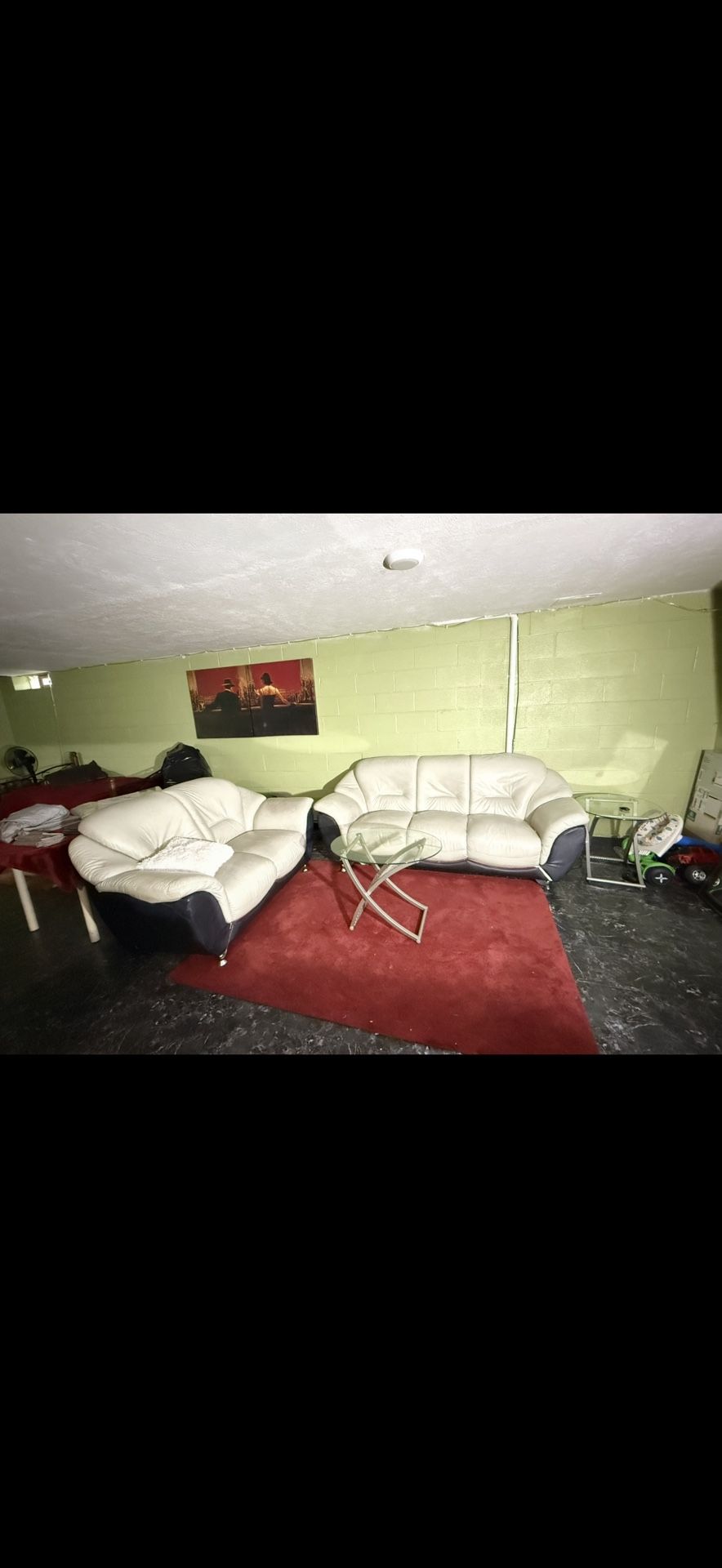 Italian Leather Couch Set