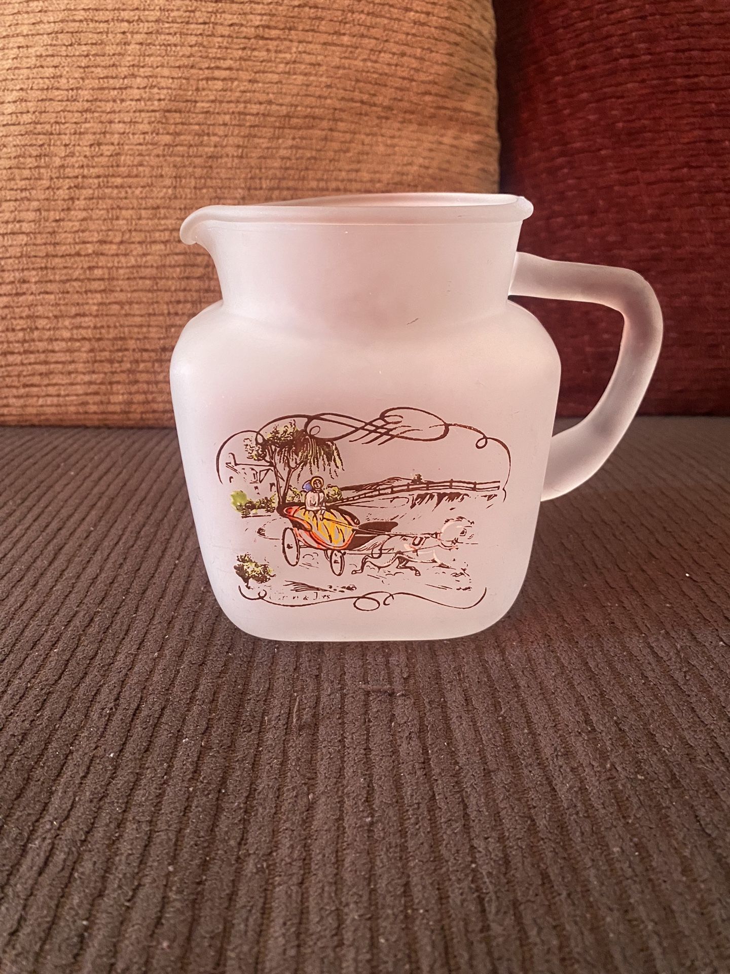 Vintage Glass square pitcher