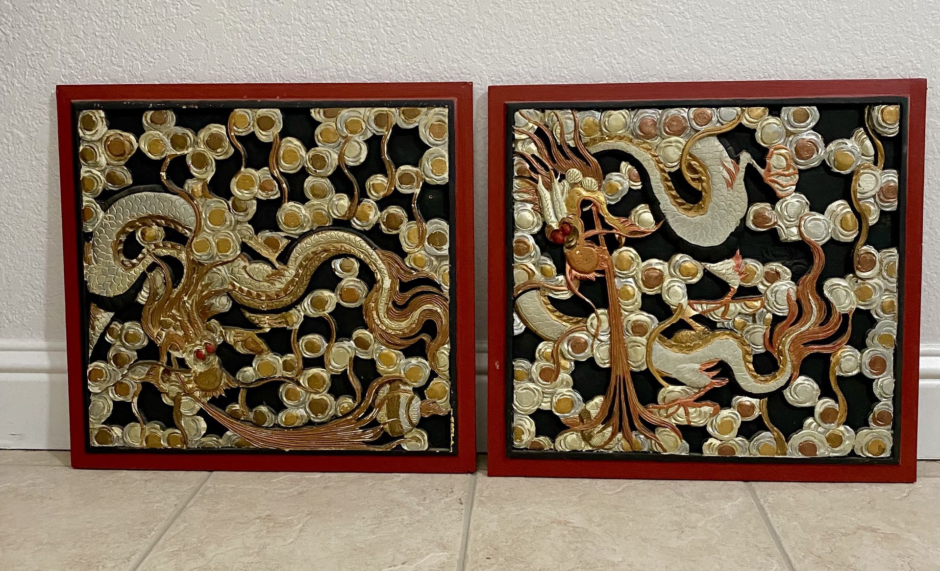 Asian Hand Painted Panels