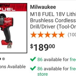 Milwaukee M18 Hammer Drill