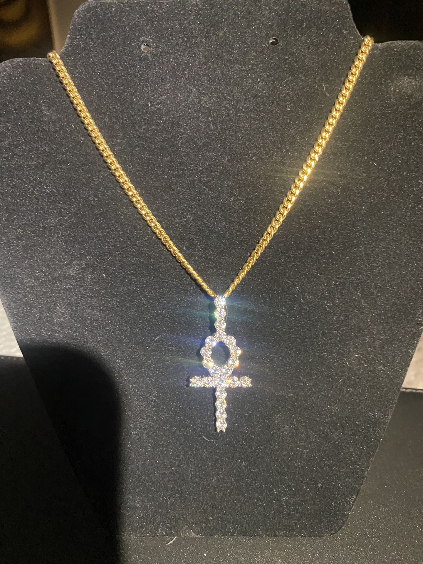 Ankh Diamond Pendant