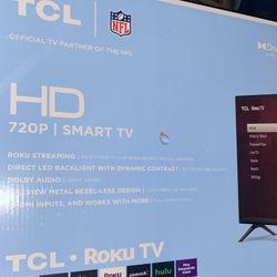 TCL 32” Roku Smart Tv Brand New