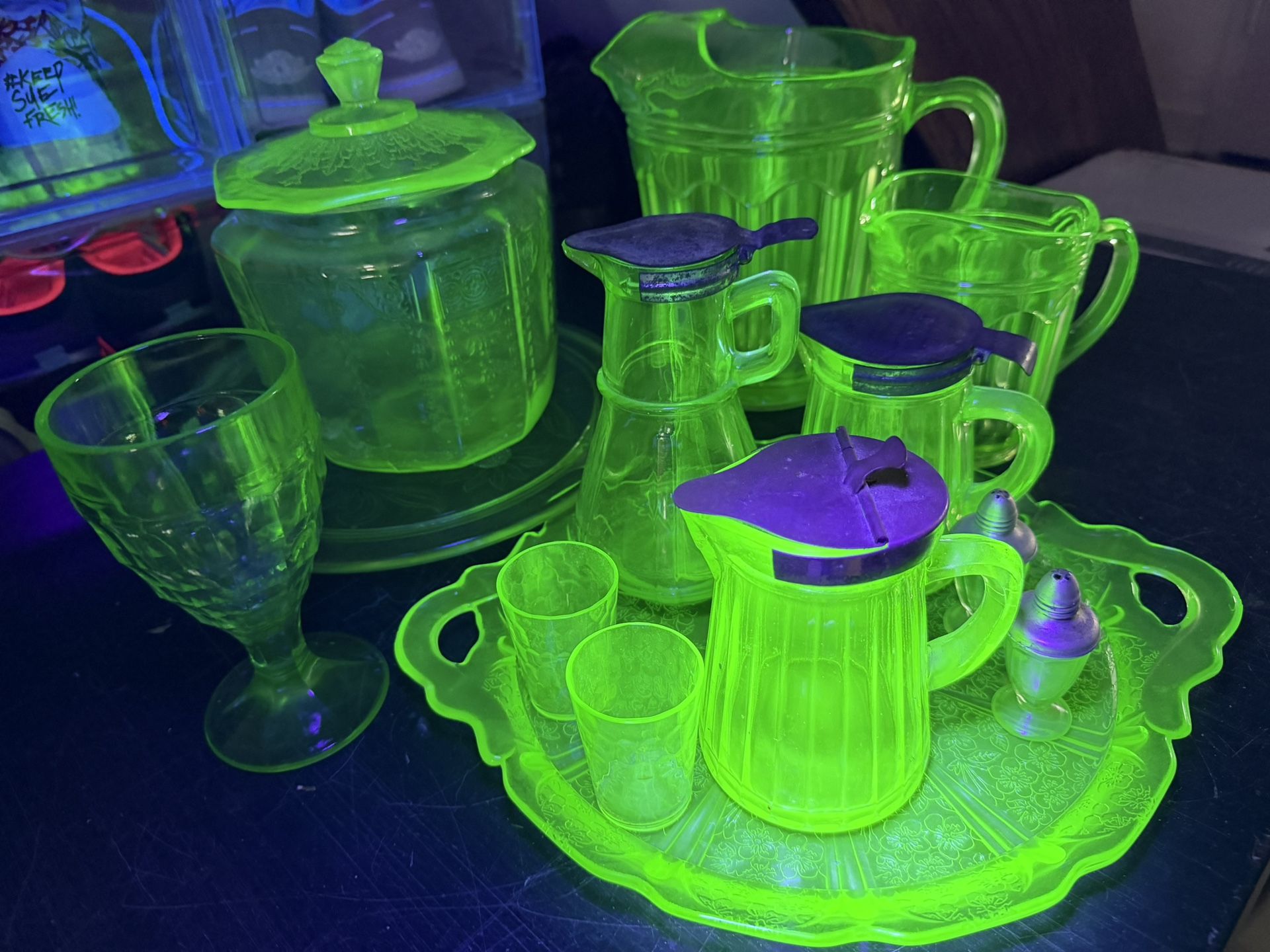 Antique Uranium Glassware Hazel Atlas 