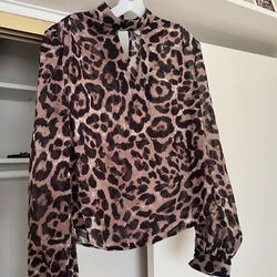 Cheeta Print Blouse