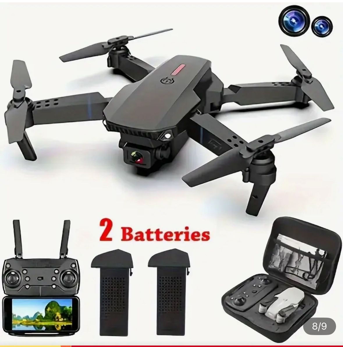 NEW Drone Dual Camera with 2 Batteries