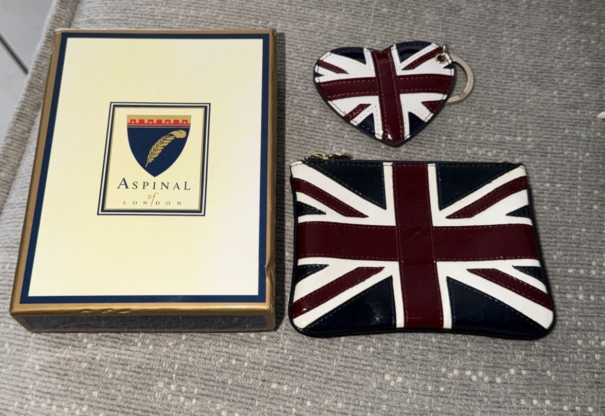 Spinal Of London Union Jack, Coin Purse & Key Fob Vintage