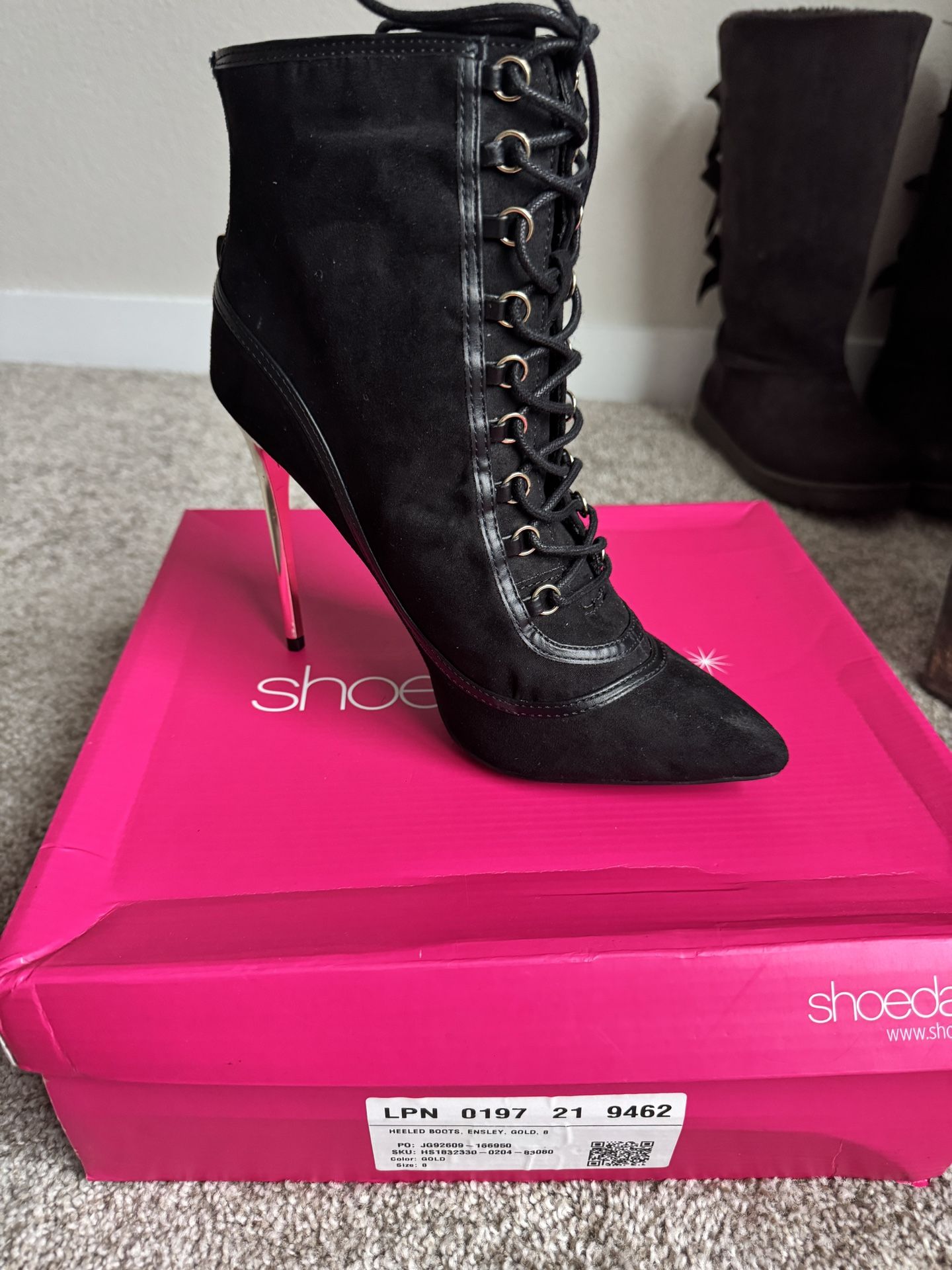 Black Booties Size 8