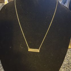 Grandma Silver Toned  16 Inch Necklace 