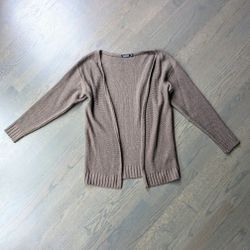 Boohoo Women's Long Sleeve Knit Cardigan, Open Front, Medium