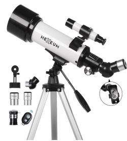 Telescope for Kids & Adults - 70mm Aperture 500mm AZ Mount Fully Multi-Coated Optics Astronomical refracting Portable Telescopes, with Tripod Phone Ad