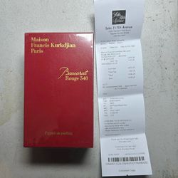 Baccarat Rouge 540 comes with receipt