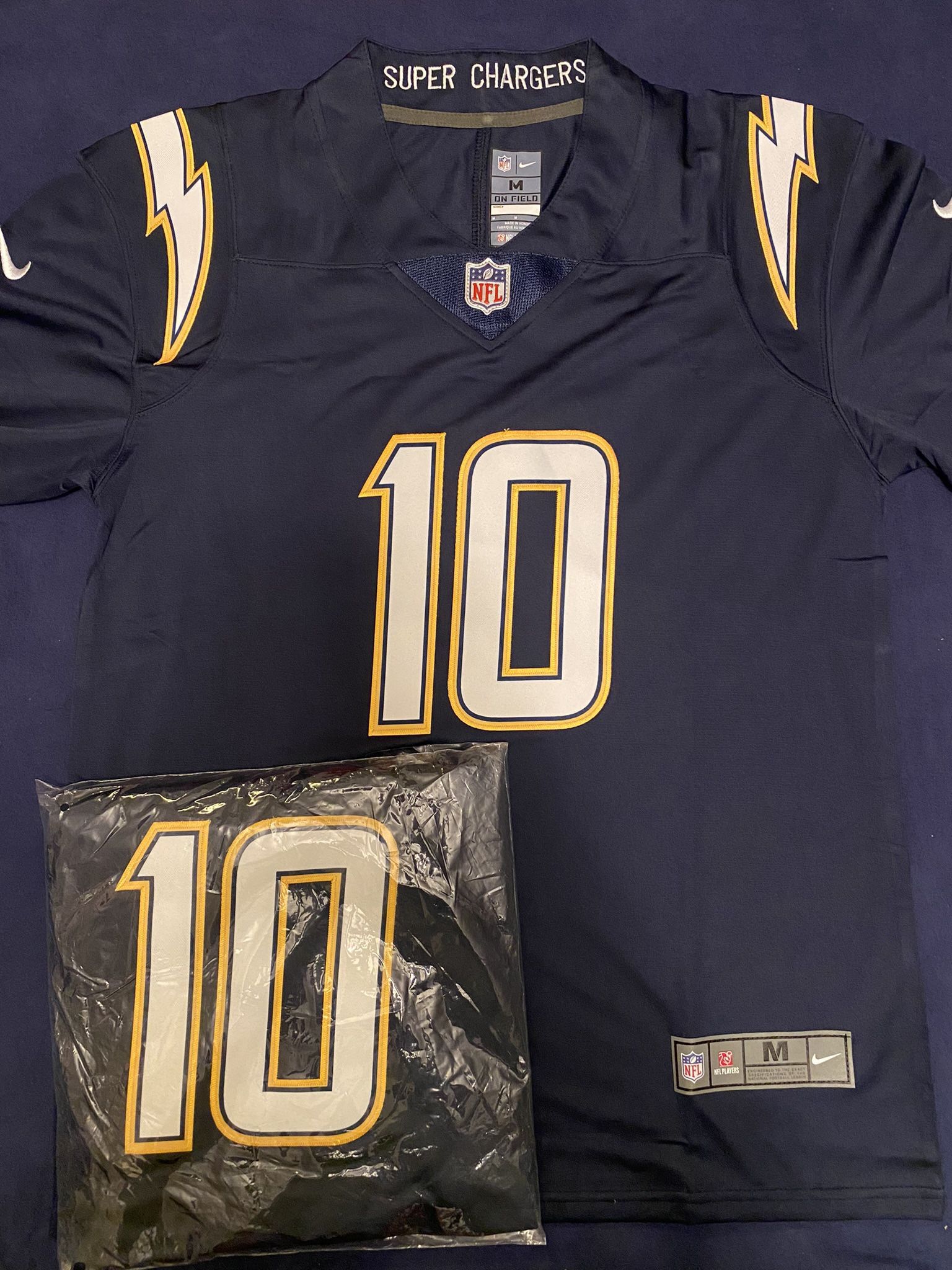 Men's Los Angeles Chargers Justin Herbert Navy Alternate Super Chargers π
