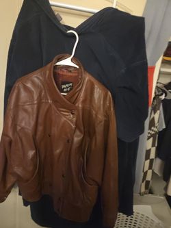 Womans tannery west Genuine leather coat size Large