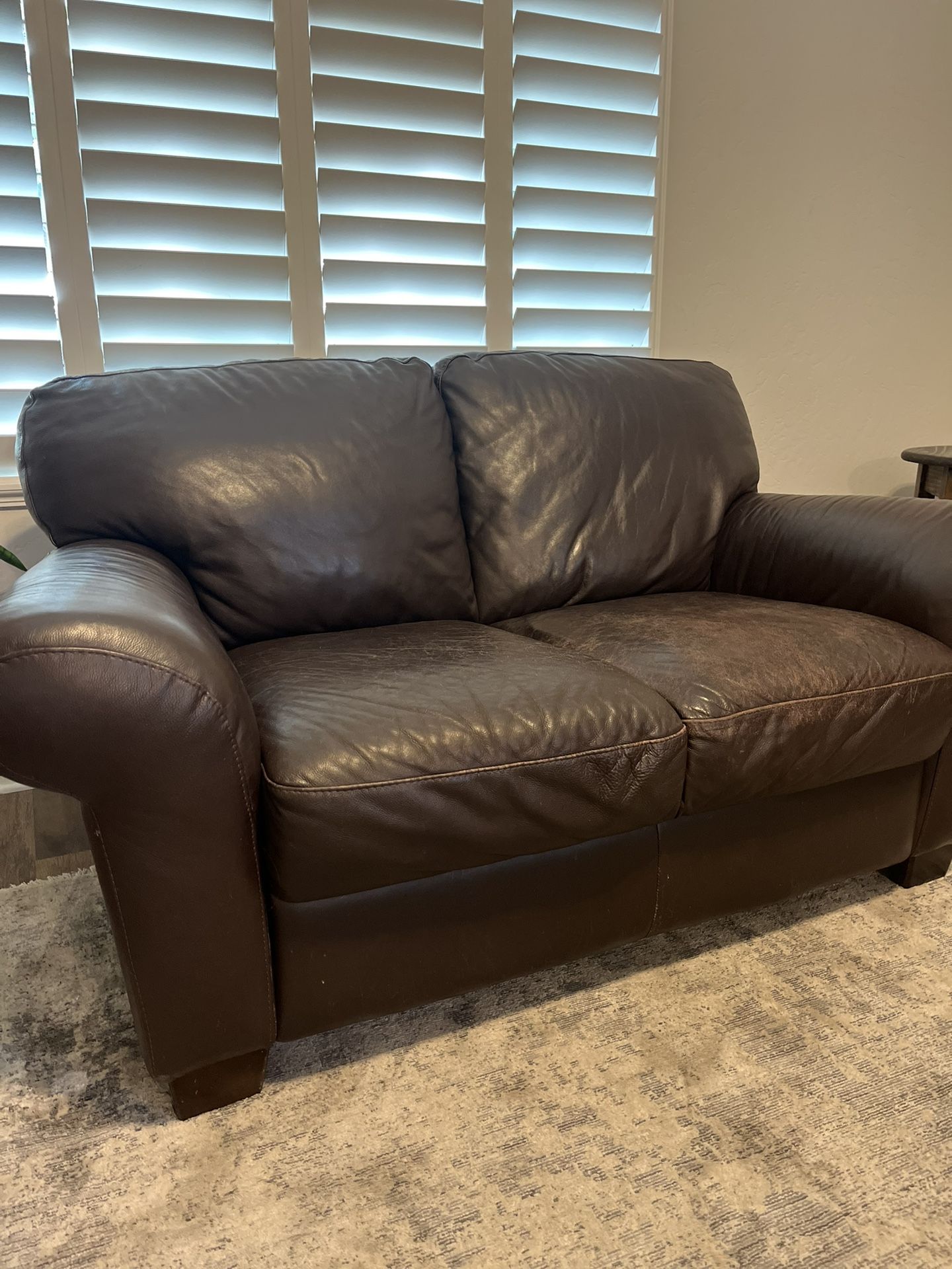 Genuine Leather Sofa Loveseat