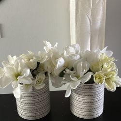 Vase With Foax Flowers 