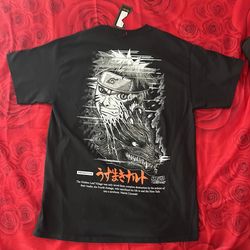 New Primitive x Naruto Shippuden Beast Tee in black (Large)