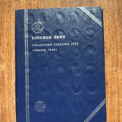🤎1975 to 2018 P and D Lincoln Penny Set with 66 of 90 total coins including 2 bicentennial Pennys on the last page in a Whitman folder 